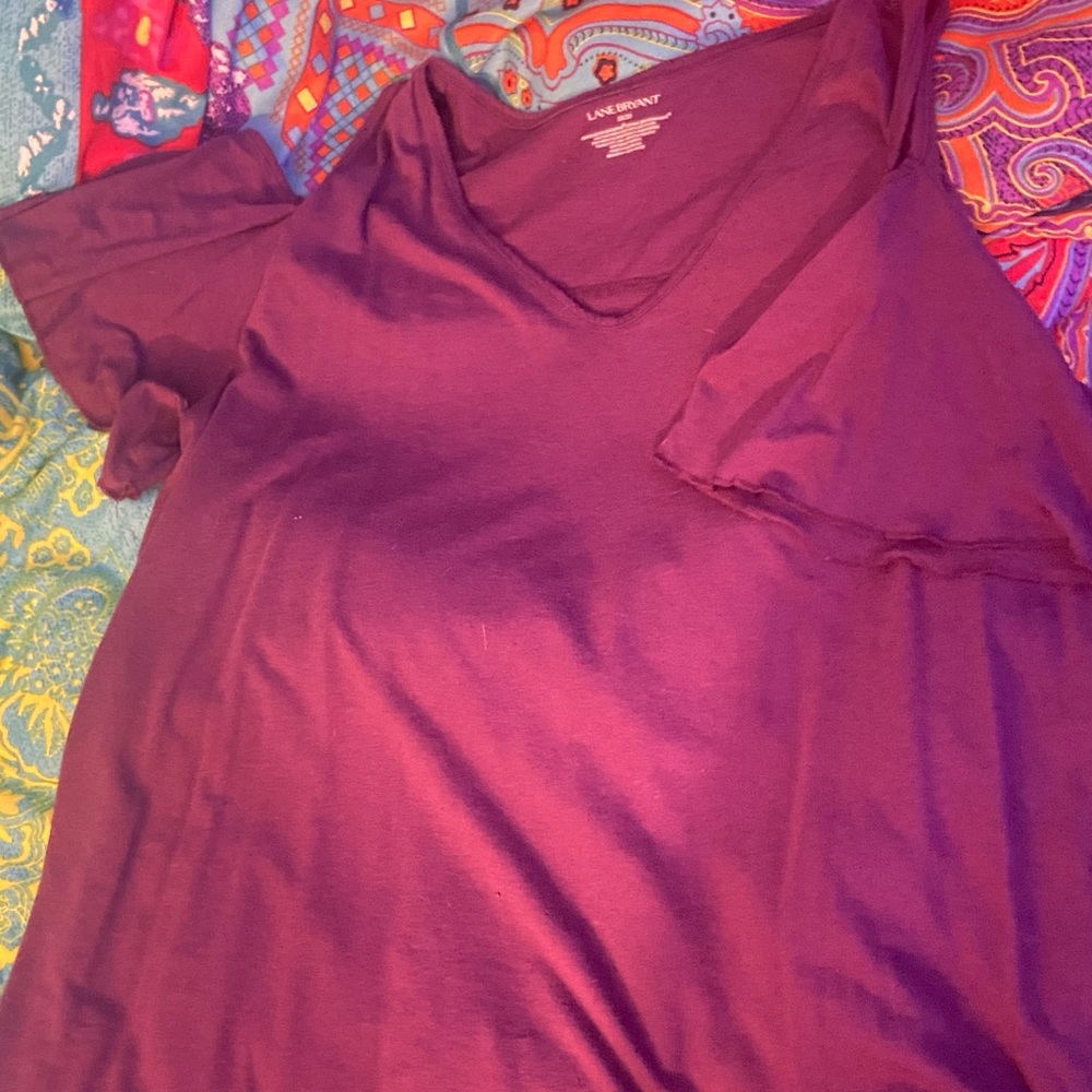 lane bryant cold shoulder plumb top